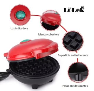 Máquina de gofres roja