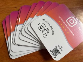 Tarjetas NFC Instagram, TikTok y Facebook