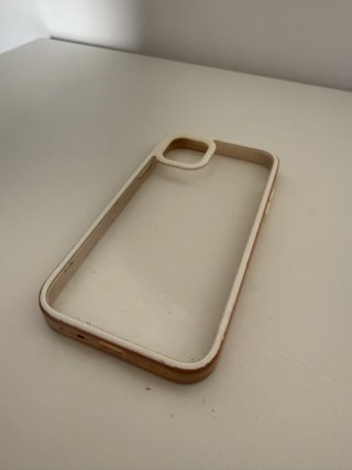 Custodia iPhone 11 rigida trasparente con bordo bianco