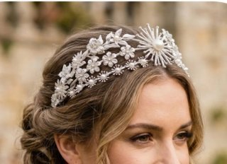 Tiara Tocado Novia Perlas y Cristales