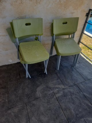 Sillas de jardín apilables (6 unidades)
