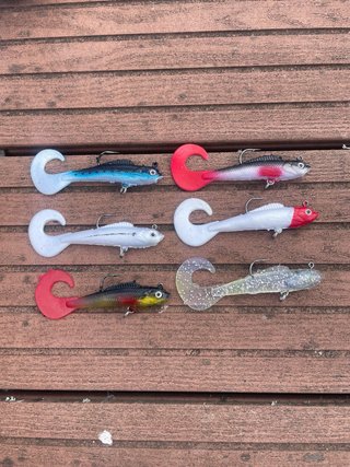 6 señuelos blandos para black bass