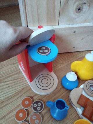 Juego de café y té de madera para niños