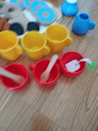 Juego de café y té de madera para niños