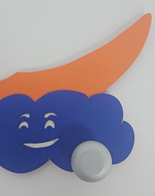Percha Luna y Nubes Decorativa