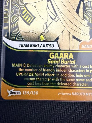 Carta Naruto Mythos Gaara Secreta 139/130