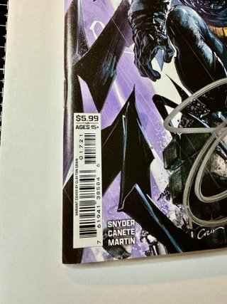Comic USA Absolute Batman #17B Firma de Snyder COA