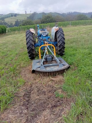 Tractor super ebro con desbrozadora