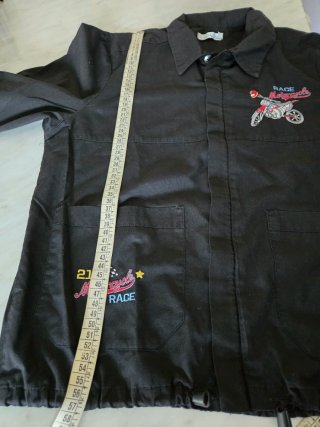 Grembiule nero Scuola con ricami moto