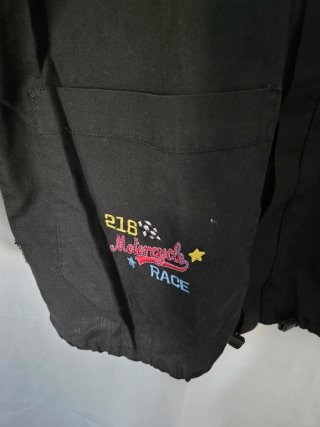 Grembiule nero Scuola con ricami moto