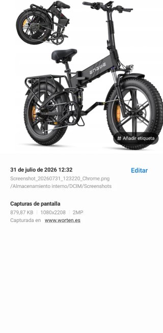 Bicicleta eléctrica Enguie plegable