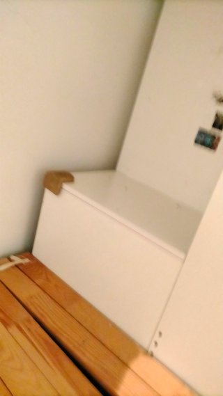 Cama alta litera madera y azul