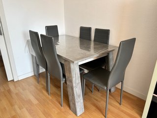 Comedor 6 puestos gris NEGOCIABLE