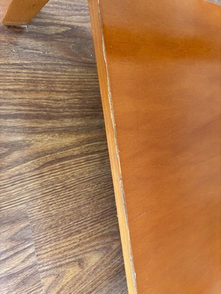 Mesa de centro de madera cerezo y cristal