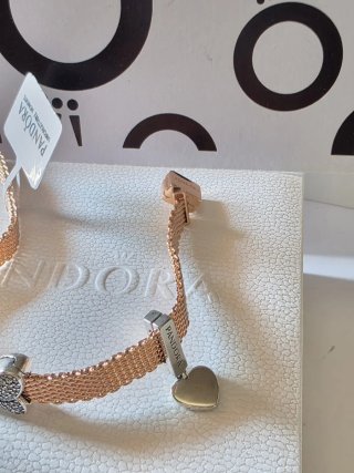 Pulsera Pandora Malla Rosegold Mariposa