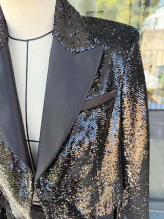 Americana Lentejuelas Zara Negra