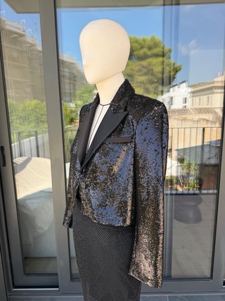 Americana Lentejuelas Zara Negra