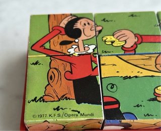 Valigetta Cubi Puzzle Vintage Popeye 1977
