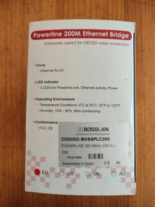 Bosslan Powerline 200M Ethernet Bridge