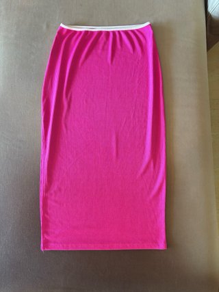 Lote 2 faldas midi Talla M marrón rosa