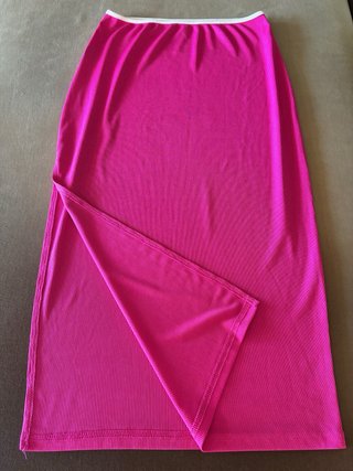 Lote 2 faldas midi Talla M marrón rosa