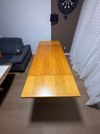 Mesa de comedor extensible de madera