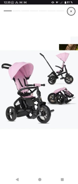 Triciclo Deryan Explorer Plegable Rosa