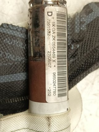 AIRBAG CORTINA DELANTERO DERECHO PEUGEOT 207 5FX