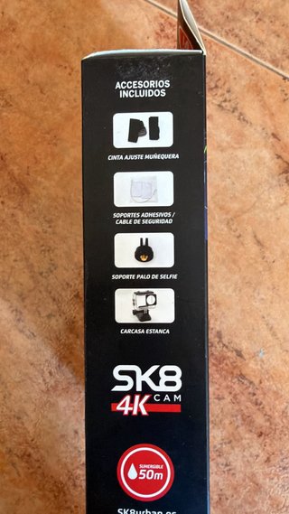 Cámara Deportiva SK8 4K Ultra HD Sumergible