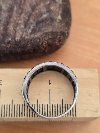 Anillo Plata con Circonitas Moradas