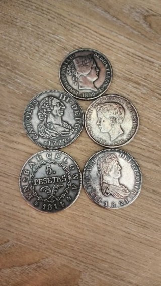 5 Monedas Antiguas Españolas (Falsificaciones)