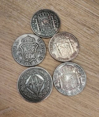5 Monedas Antiguas Españolas (Falsificaciones)