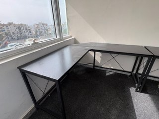 3 Mesas Escritorio Esquinera Negra L