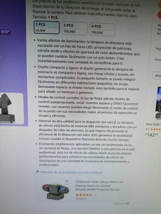 Cabeza Móvil DJ LED RGB DMX