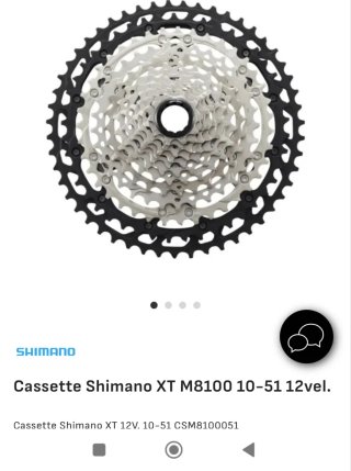 Cassette Shimano XT 12V