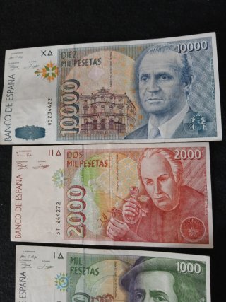 Lote de 4 Billetes Españoles Antiguos
