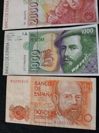 Lote de 4 Billetes Españoles Antiguos