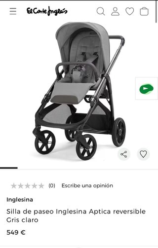 Carro Bebé Inglesina Aptica Gris