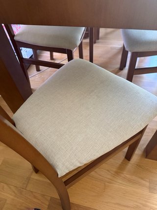 Conjunto mesa comedor y 6 sillas madera