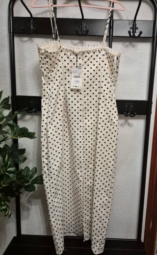 Vestido midi lunares Zara Talla XL NUEVO!!