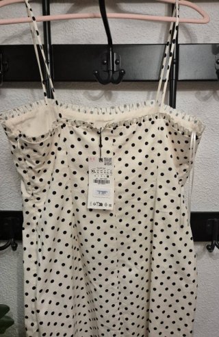Vestido midi lunares Zara Talla XL NUEVO!!