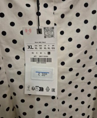 Vestido midi lunares Zara Talla XL NUEVO!!