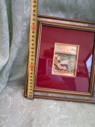 Quadro vintage con cornice dorata