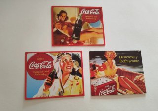 3 Imanes Coca-Cola Vintage