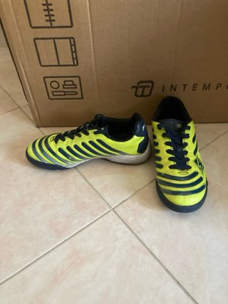 Scarpe calcetto bambino Adidas gialle/blu