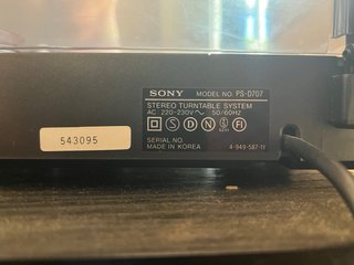 Tocadiscos Sony Negro