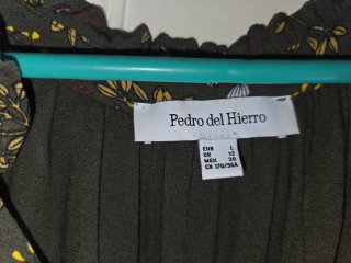 Vestido Pedro del Hierro verde estampado