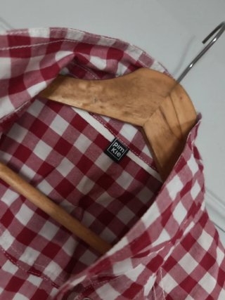 Camisa cuadros roja Pimkie