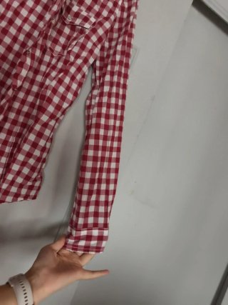 Camisa cuadros roja Pimkie
