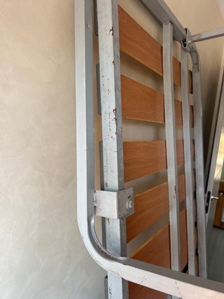 Somier cama 90 madera y metal